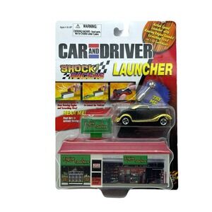 Road Champs Shock Racers Launcher Ford Hot Rod Car Black/Gold Diecast 1/64 Scale